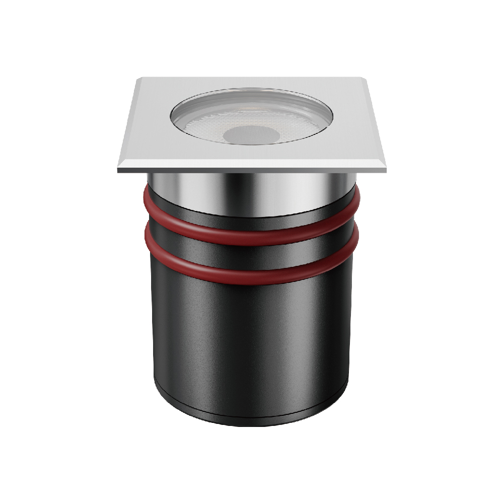 Square-faced Ground Recessed Light with Waterproof Seal