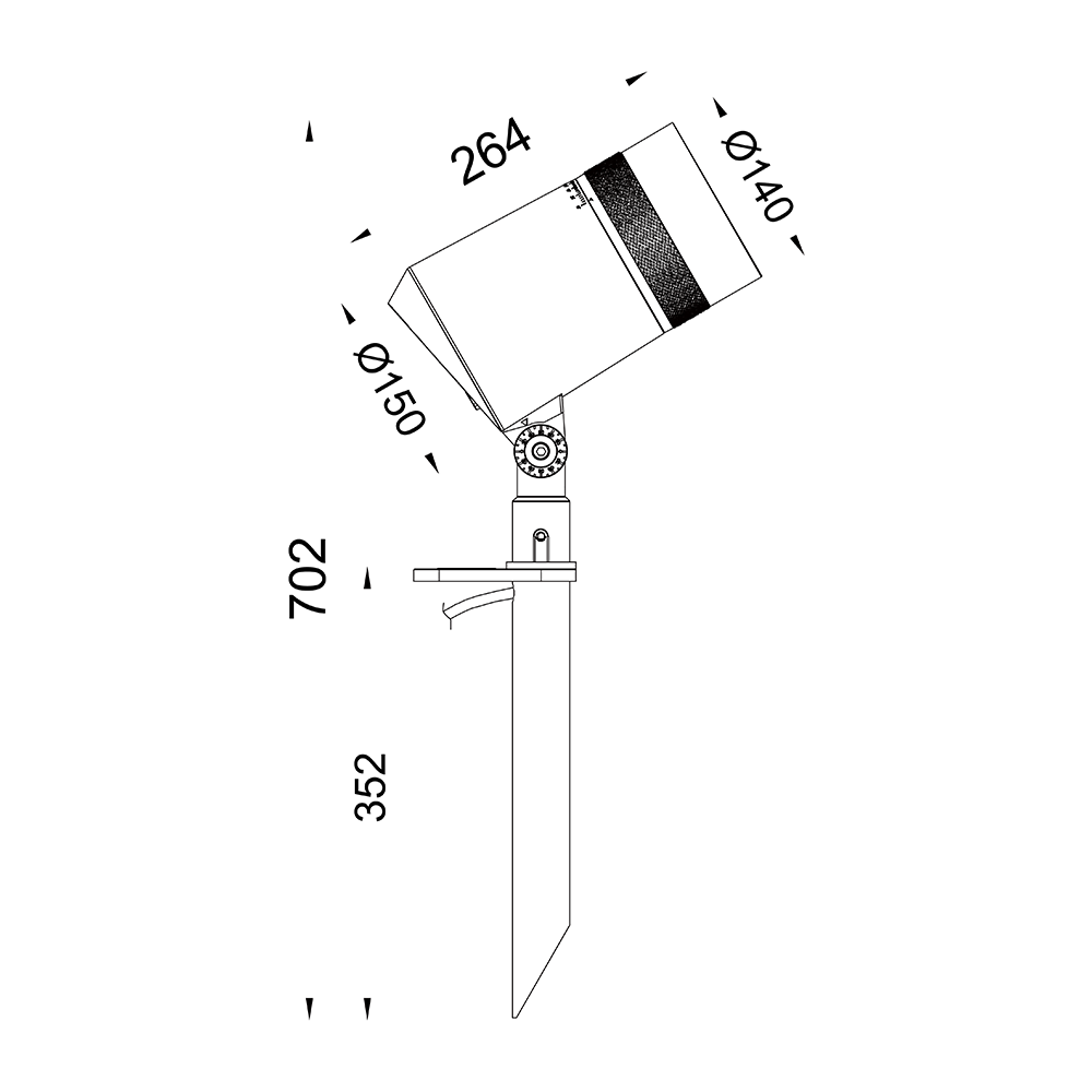 Zoomable COB Cylindrical Light with Adjustable Aperture (Extension Rod Compatible)