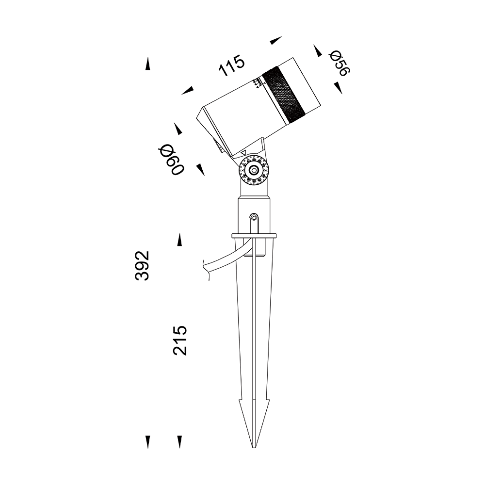 Physical Zoomable Downlight with Projectable Patterns (Compatible with Extension Rods)
