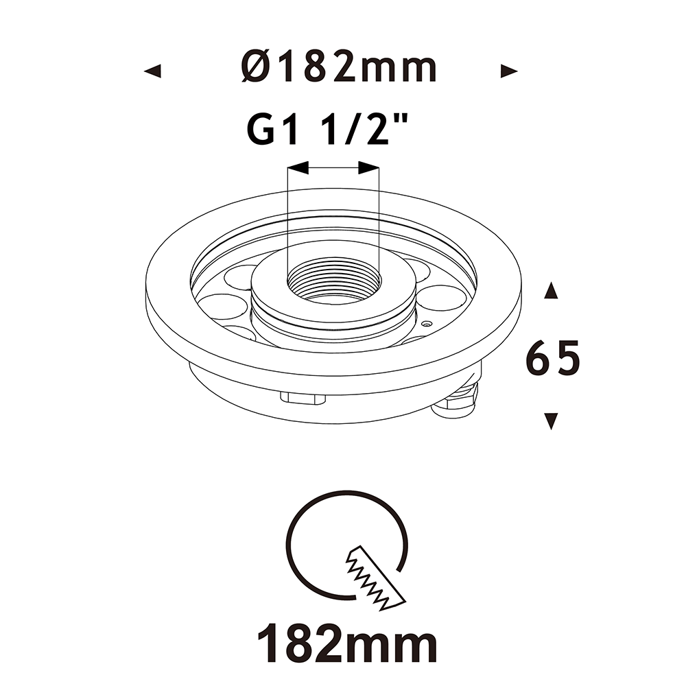 Slim Type Underwater Ring-Shaped Recessed Fountain Light
