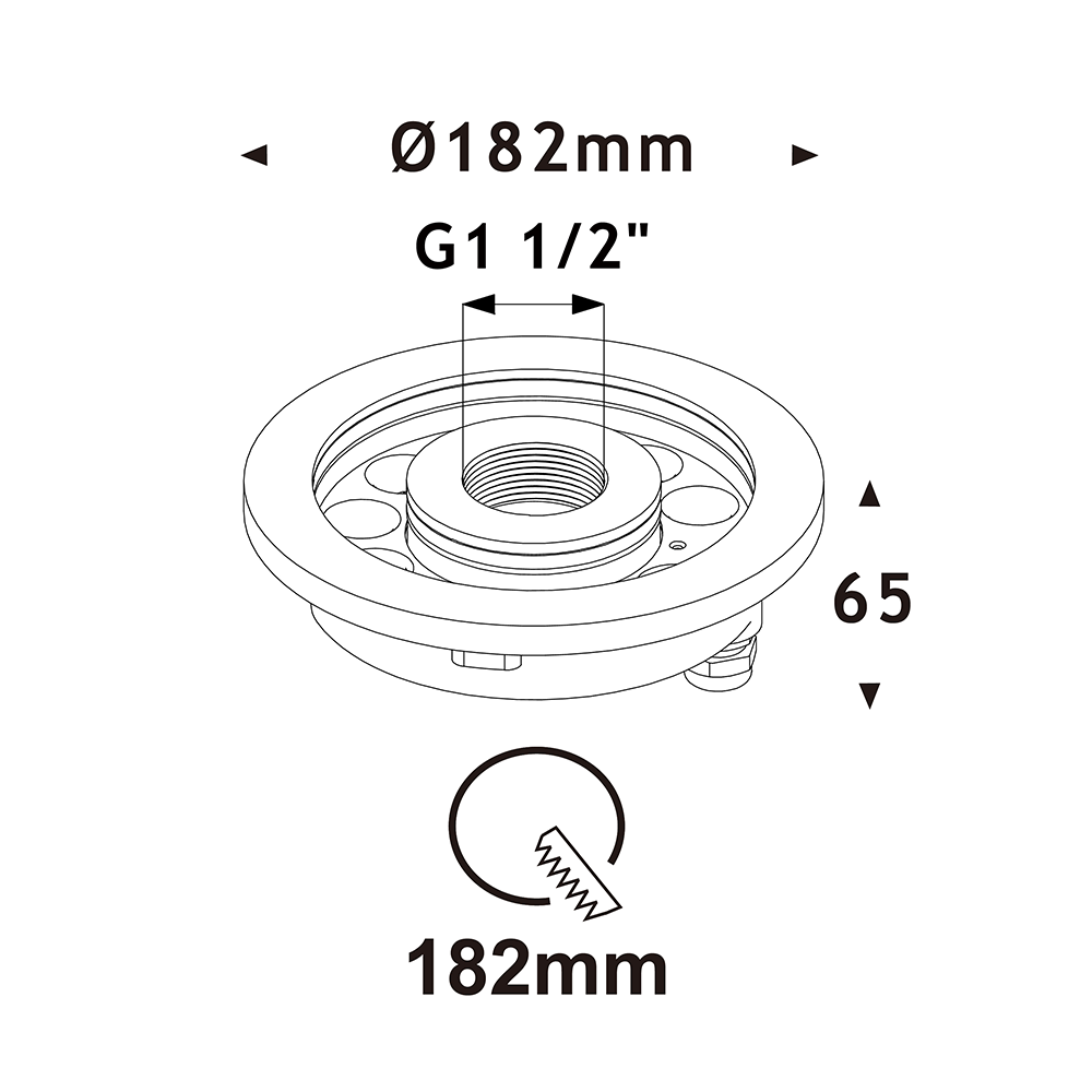 Slim Type Underwater Ring-Shaped Recessed Fountain Light