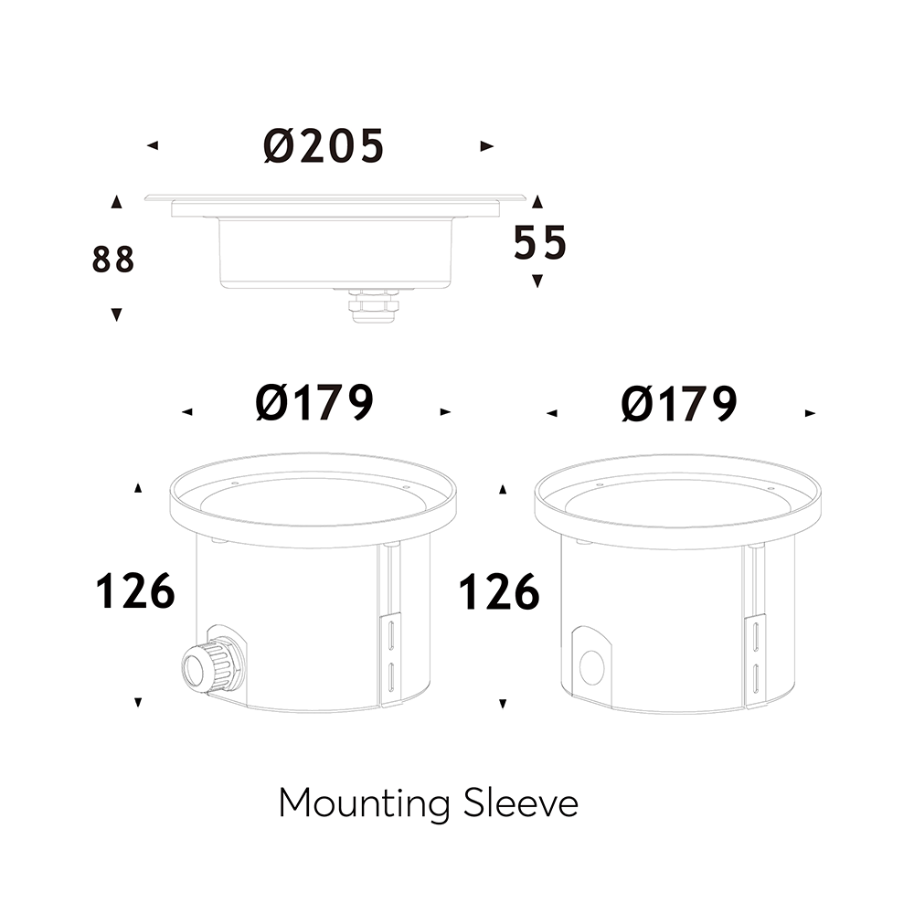 Multi-LED High-Brightness Side-Mounted Pool Recessed Light