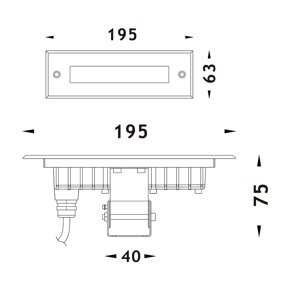 Fixed LED Underwater Linear Light
