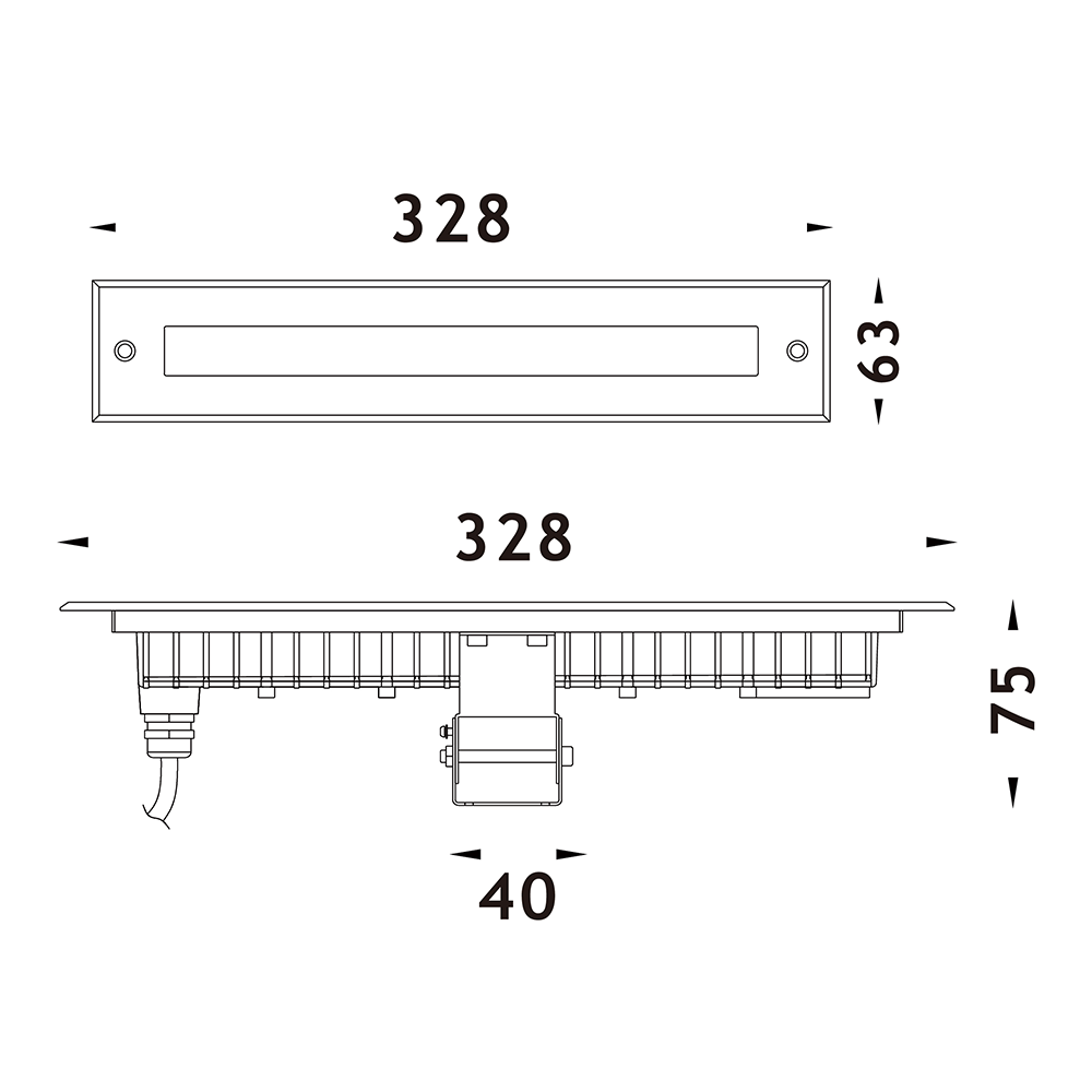 Fixed LED Underwater Linear Light