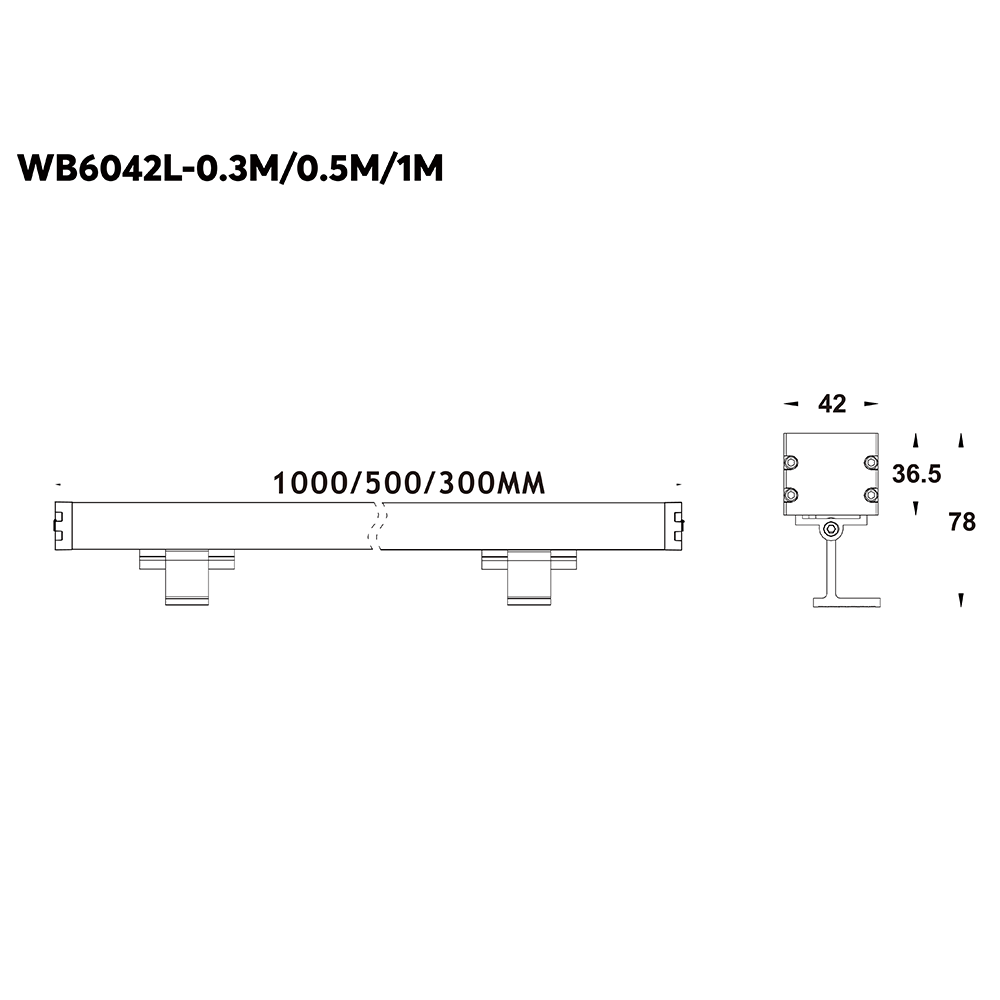 Extra-Long Impact-Resistant Outdoor Wall Washer Lights