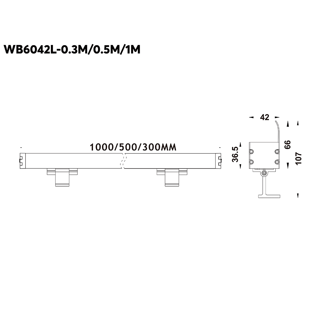 Extra-Long Impact-Resistant Outdoor Wall Washer Lights