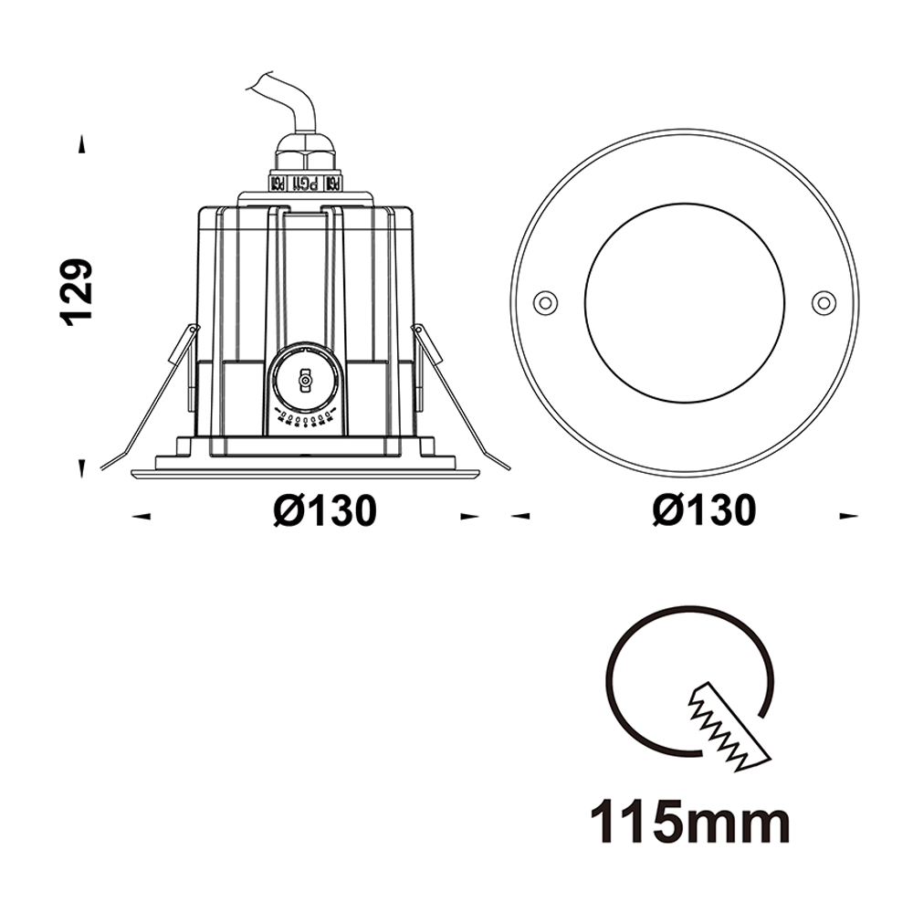 WB7130 Brightness Adjustable Waterproof Outdoor Ceiling Lights