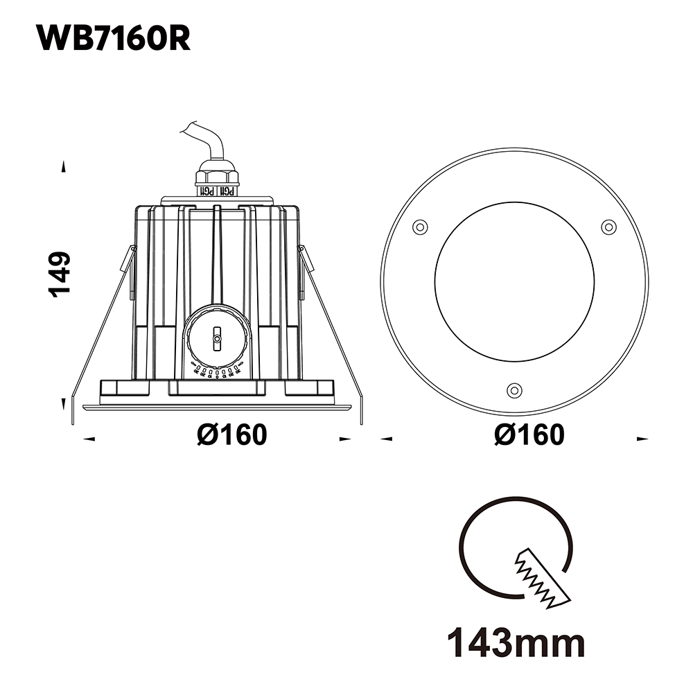 Removable-Casing Waterproof Outdoor Ceiling Light