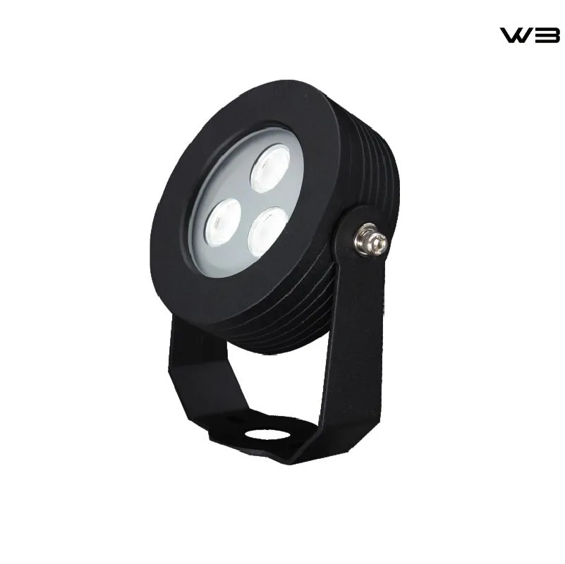 Angle-Adjustable Round LED Landscape Floodlight