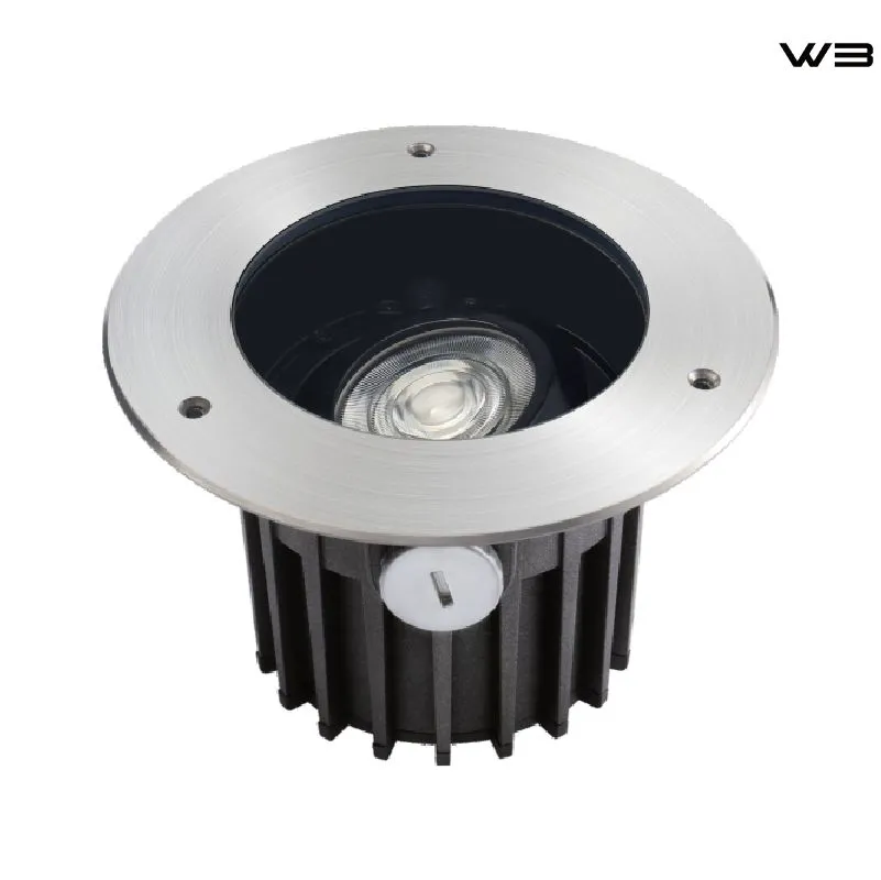 Underground Lighting Fixture with Adjustable Beam Angle