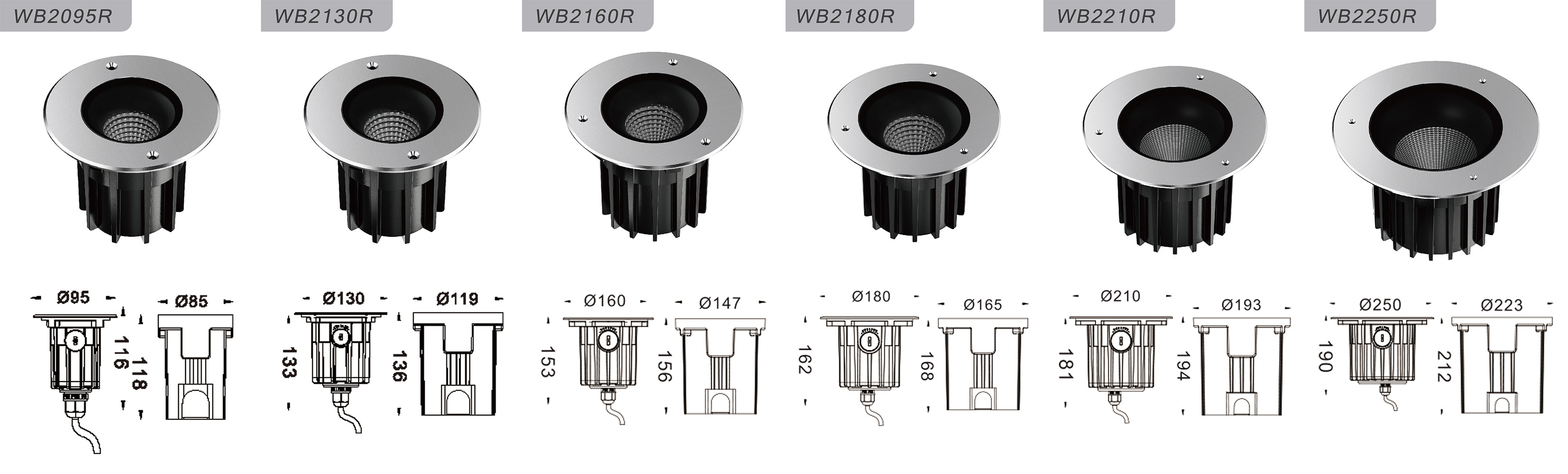 Adjustable Large-Aperture COB In-Ground Light